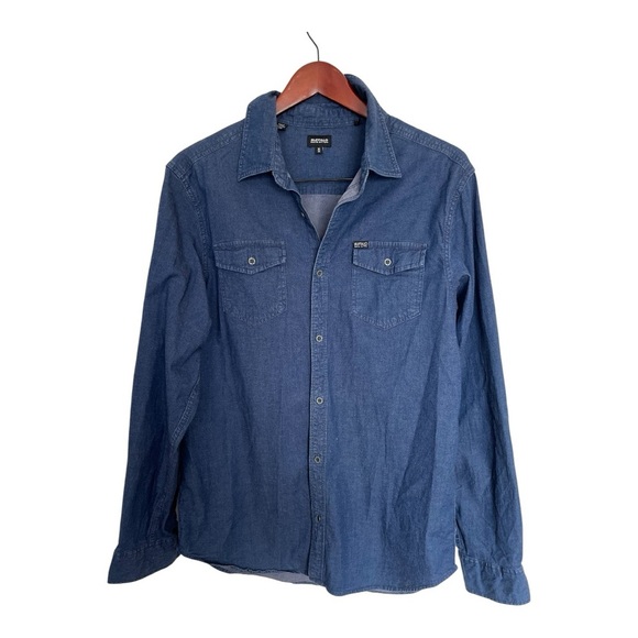 Buffalo David Bitton Denim like Long Sleeve Shirt size medium - Picture 1 of 4